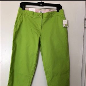 Crown & Ivy crop lime green pants size 6 NWT